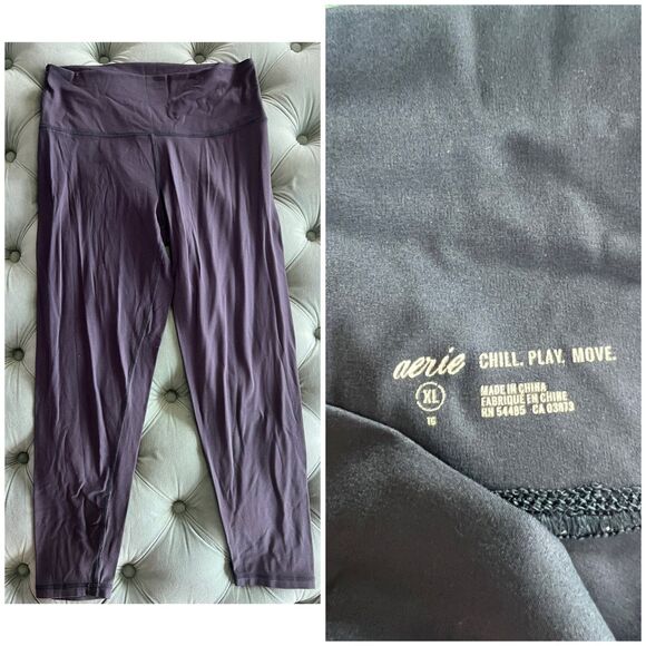 Aerie Buttersoft Dark Blue Leggings Extra Large XL - Picture 1 of 7